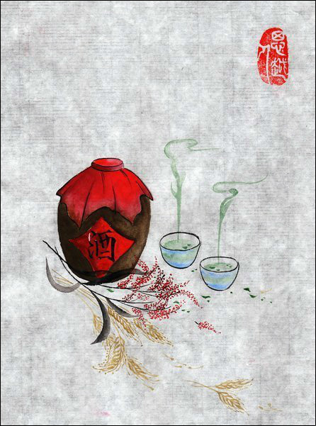 淡雅清静的中国传统绘画作品