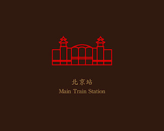 以北京地标为元素的LOGO