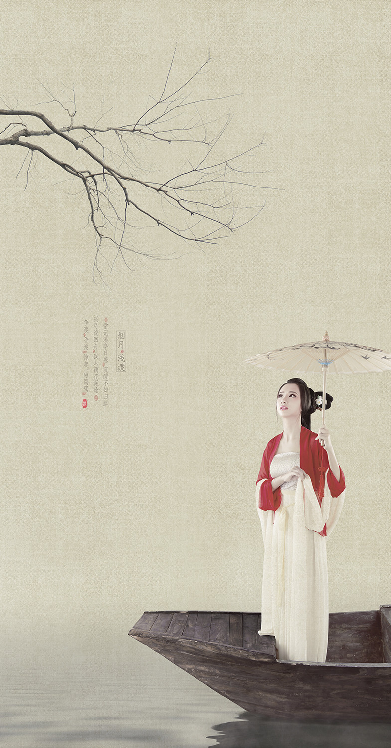 烟月浅渡中国风主题摄影艺术作品