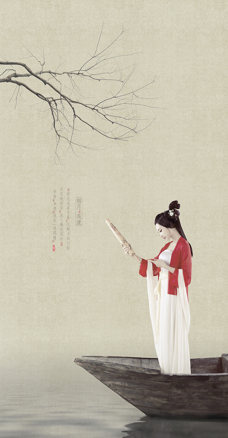 烟月浅渡中国风主题摄影艺术作品