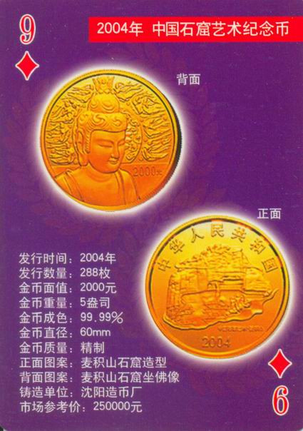 扑克版的中国当代纪念金币（二）