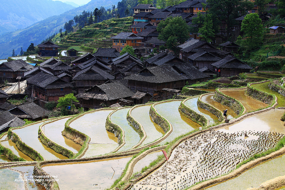 中国最美的山水画--苗寨梯田美景