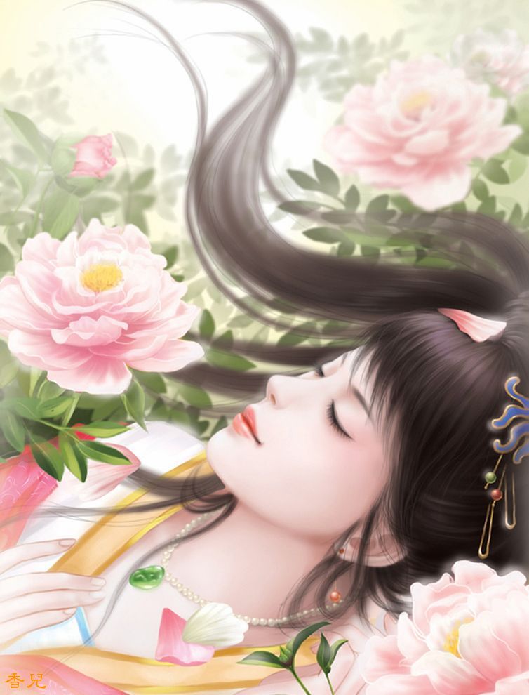 时尚手绘的金陵十二钗绘画