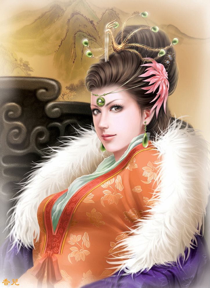 时尚手绘的金陵十二钗绘画