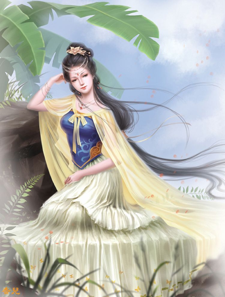 时尚手绘的金陵十二钗绘画