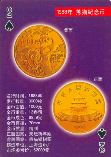 扑克版的中国当代纪念金币（一）