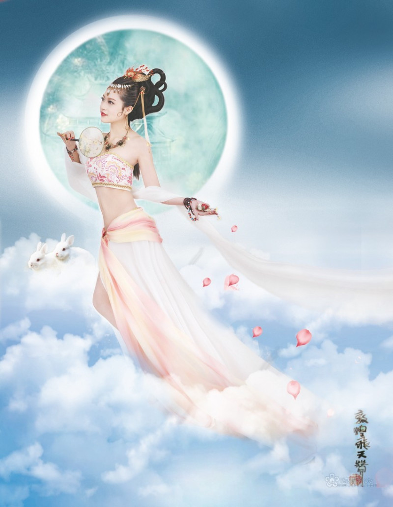 古韵嫦娥奔月创意摄影视觉艺术