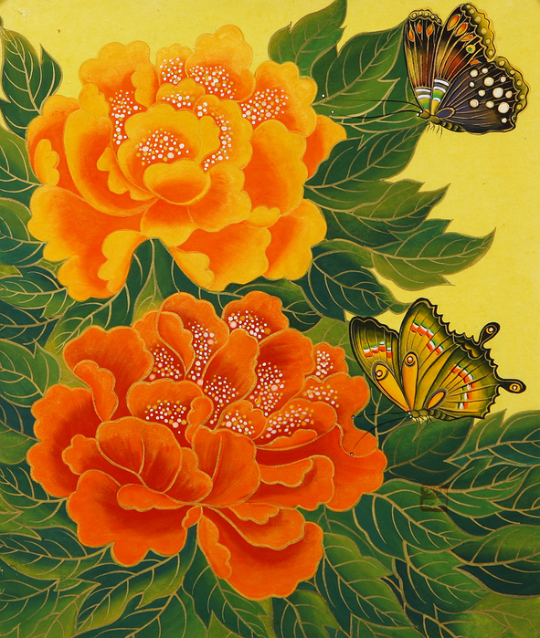 唯美的蝴蝶花主题艺术绘画作品