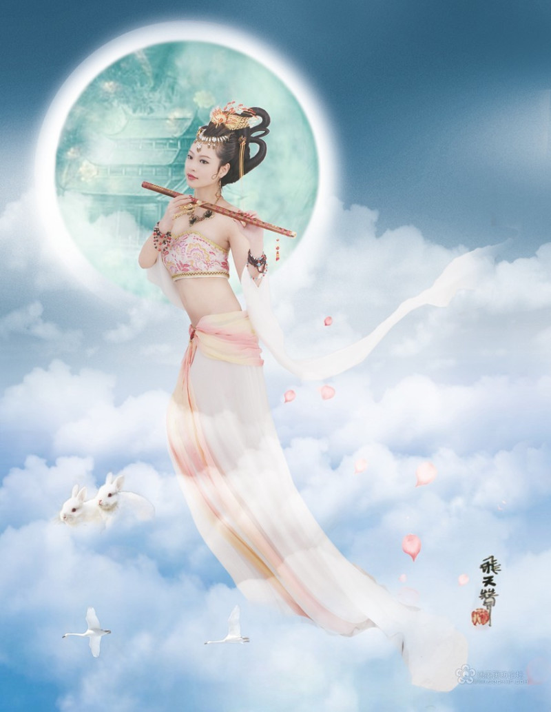 古韵嫦娥奔月创意摄影视觉艺术