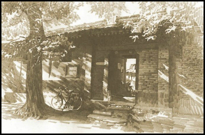 北京胡同主题铅笔画艺术（一）