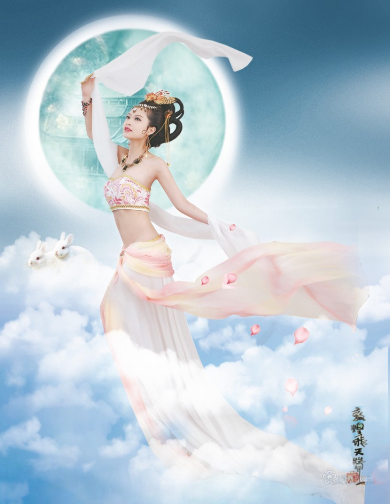 古韵嫦娥奔月创意摄影视觉艺术