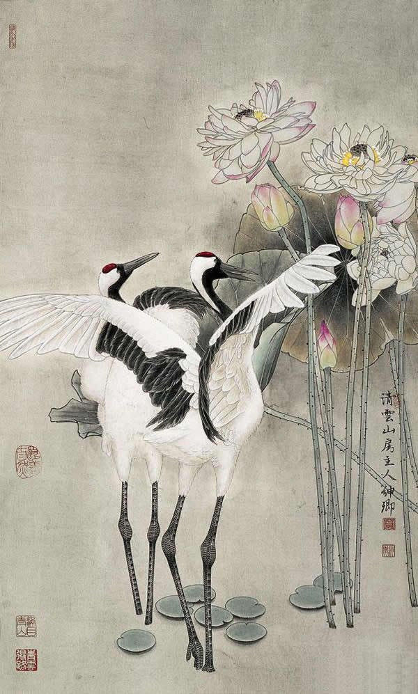 窦申清中国工笔画艺术作品