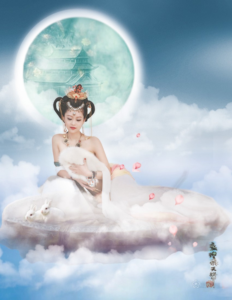 古韵嫦娥奔月创意摄影视觉艺术