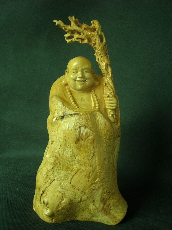 弥勒百态现代根雕艺术作品