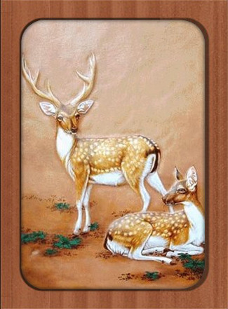 精美独特的皮雕画艺术作品