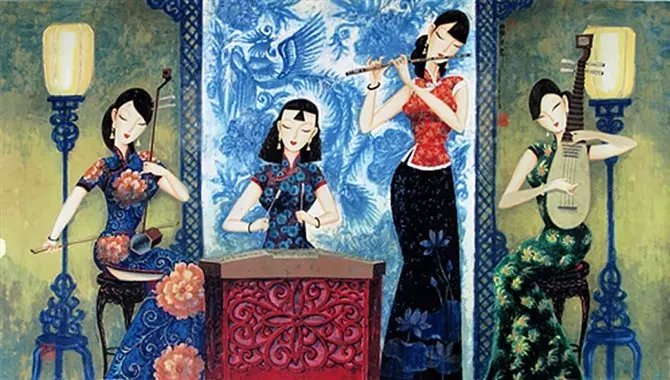 中国传统人物绘画艺术作品