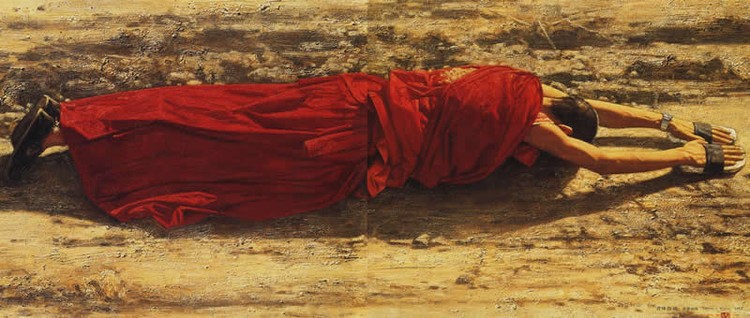 西藏的喇嘛主题绘画作品