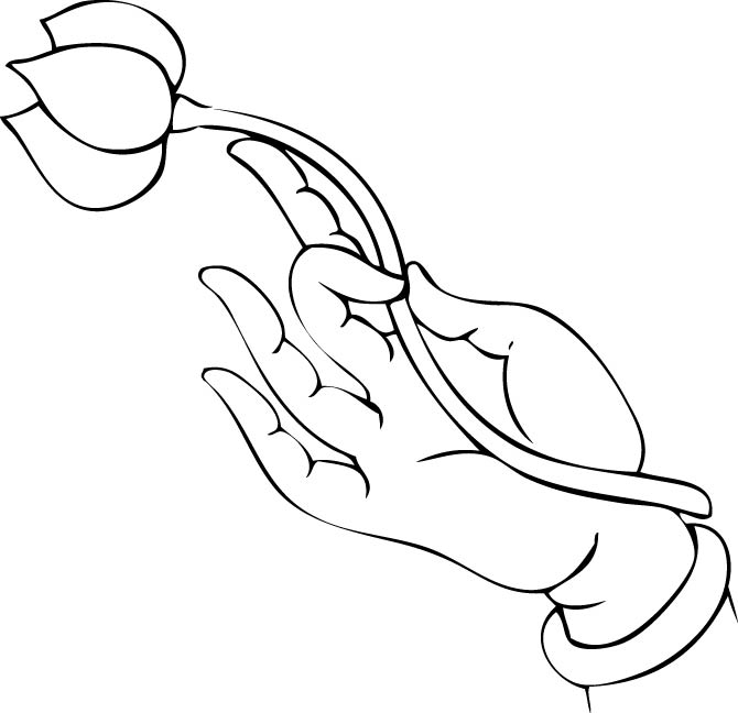 曼妙多姿的佛手白描绘画艺术（三）