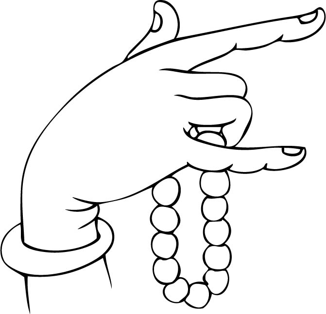 曼妙多姿的佛手白描绘画艺术（三）