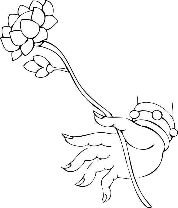 曼妙多姿的佛手白描绘画艺术（三）
