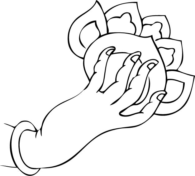 曼妙多姿的佛手白描绘画艺术（三）