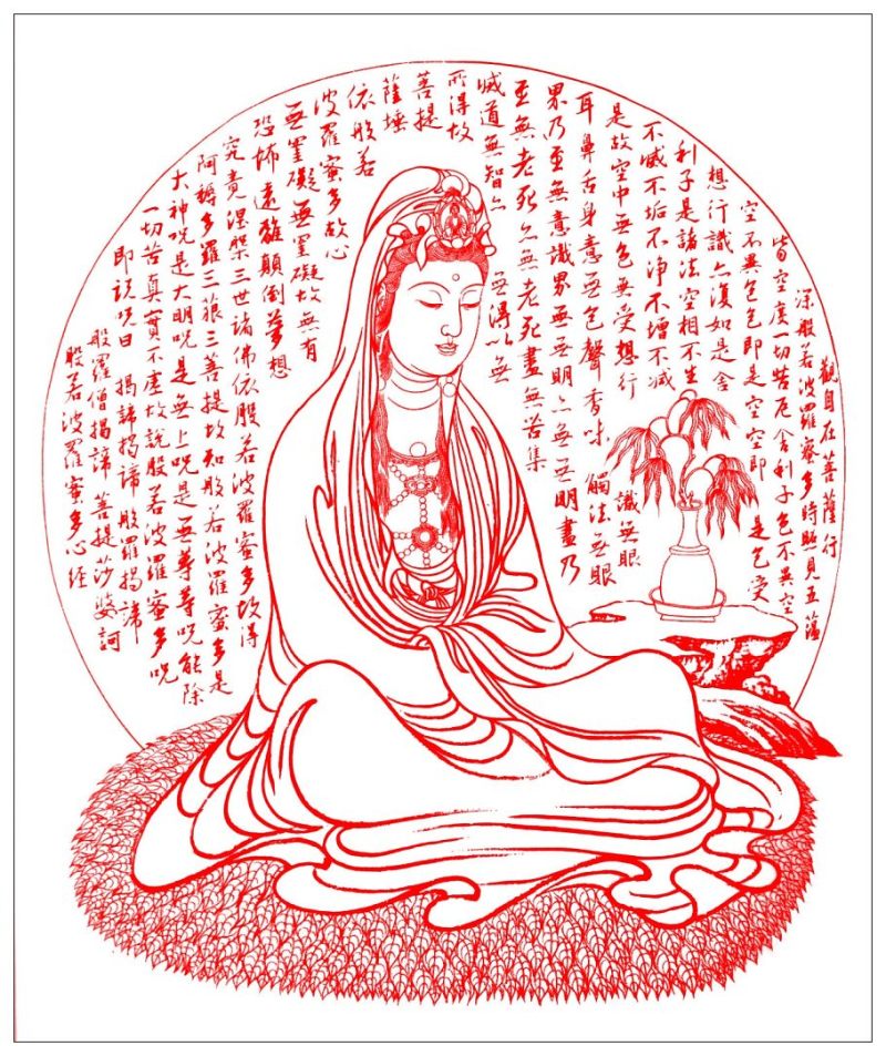 精美的中国传统白描观音艺术（一）