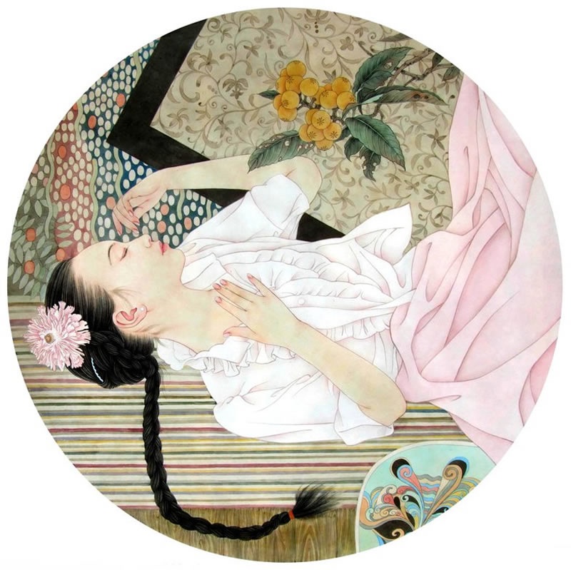 中国当代人物工笔画作品