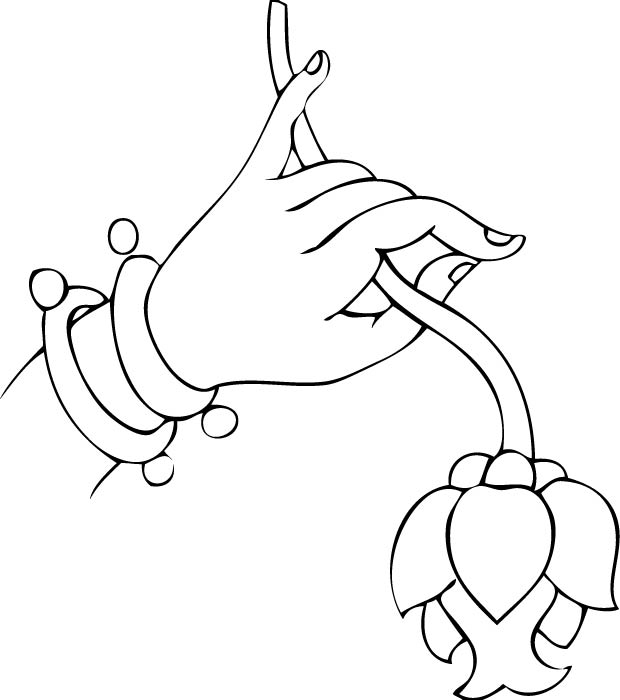 曼妙多姿的佛手白描绘画艺术（三）