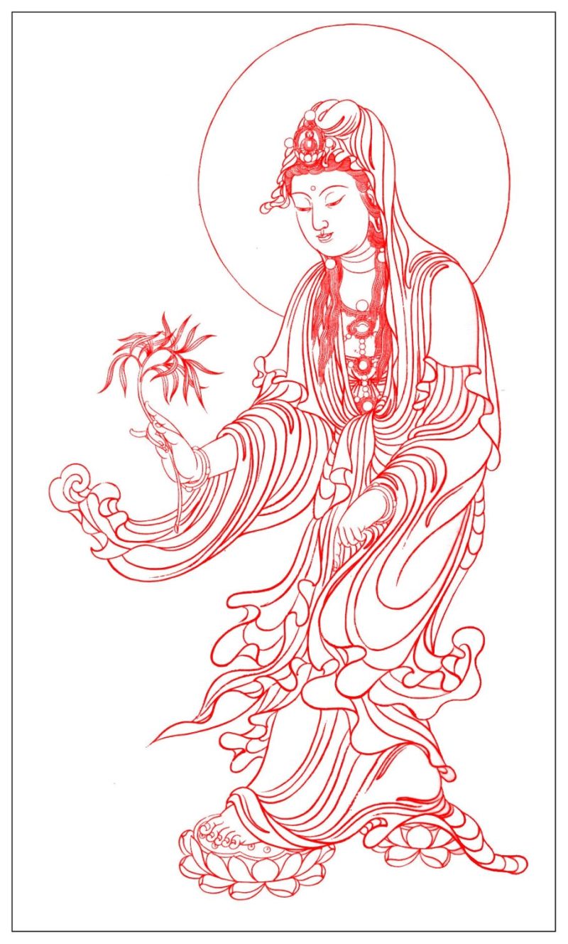精美的中国传统白描观音艺术（二）