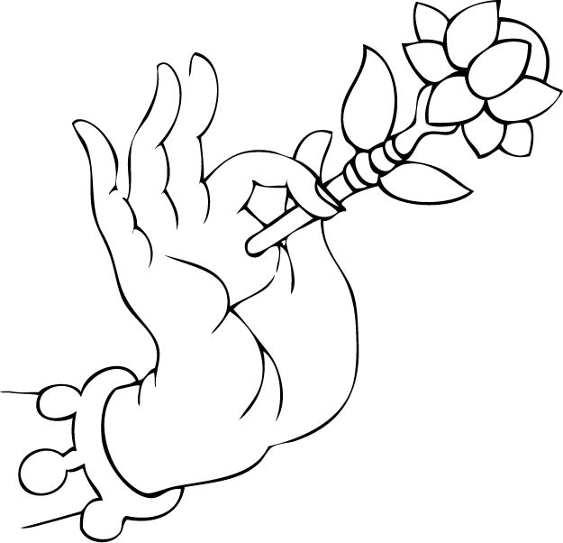 曼妙多姿的佛手白描绘画艺术（三）