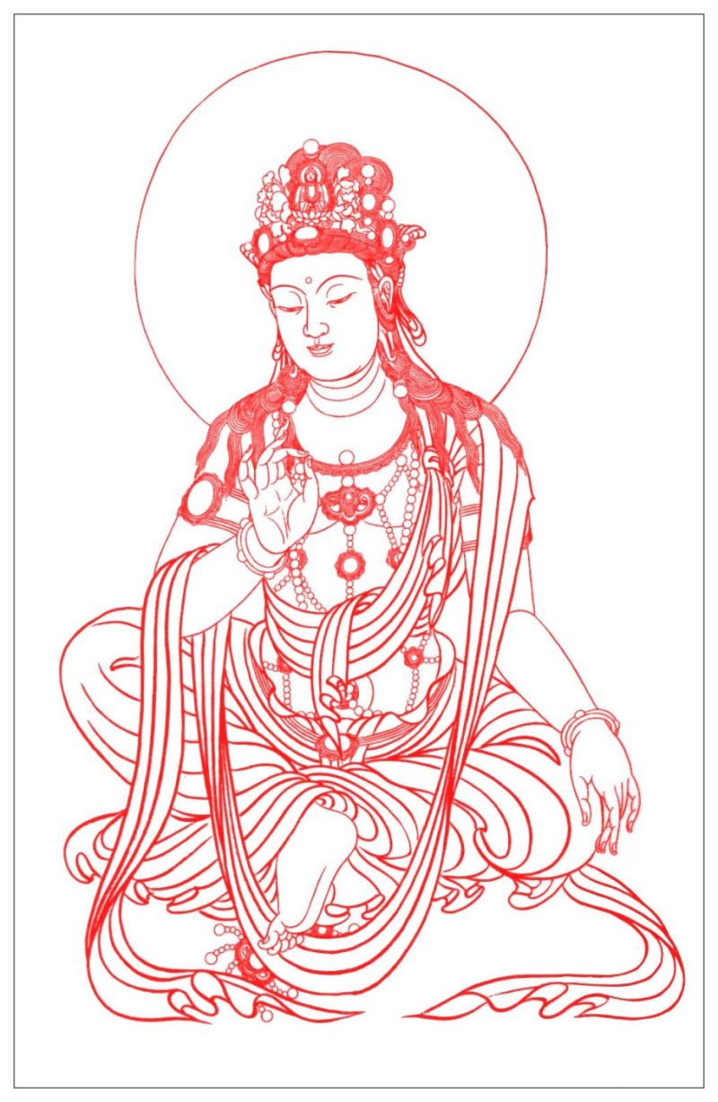 精美的中国传统白描观音艺术（二）