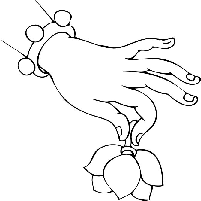 曼妙多姿的佛手白描绘画艺术（三）