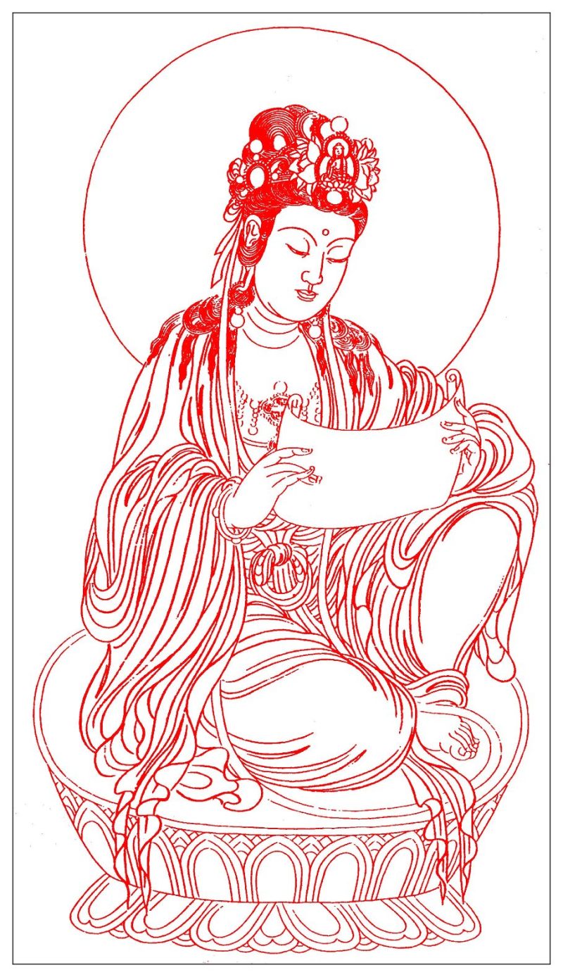 精美的中国传统白描观音艺术（一）