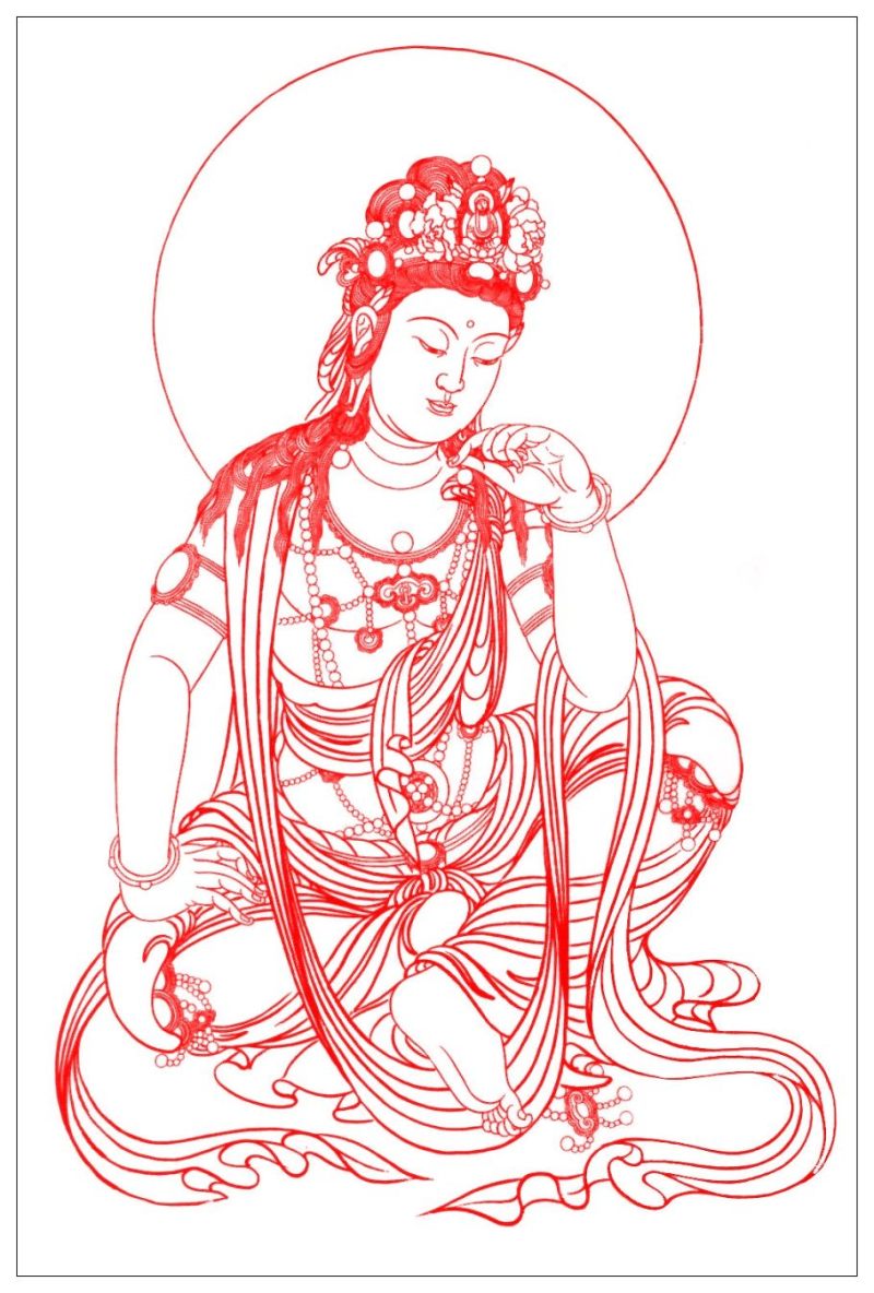 精美的中国传统白描观音艺术（二）