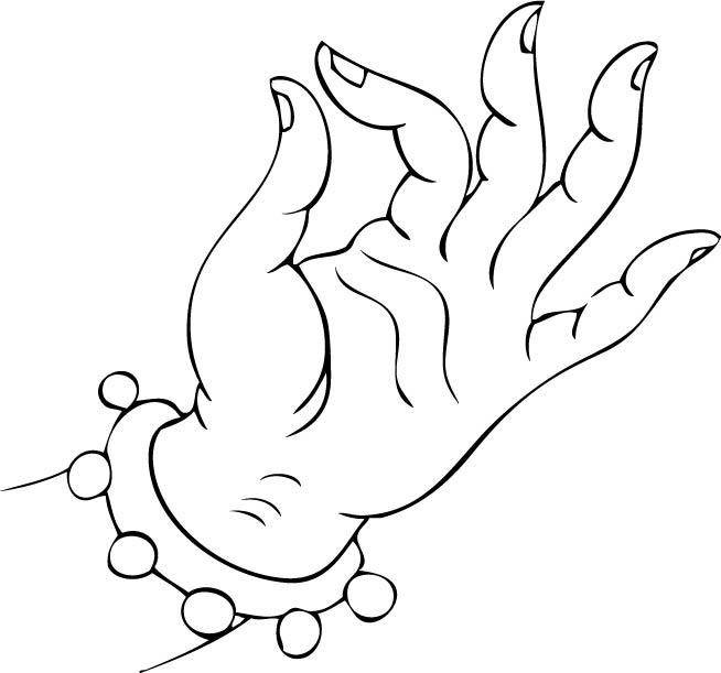 曼妙多姿的佛手白描绘画艺术（三）