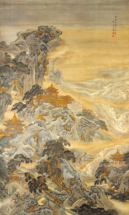 精美的工笔山水绘画艺术作品