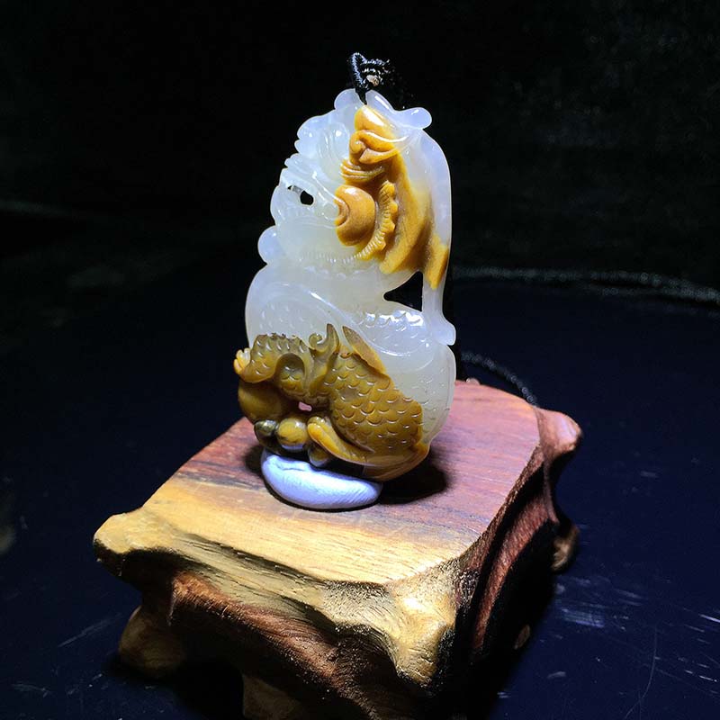 精美的现代黄龙玉雕艺术品（二十一）