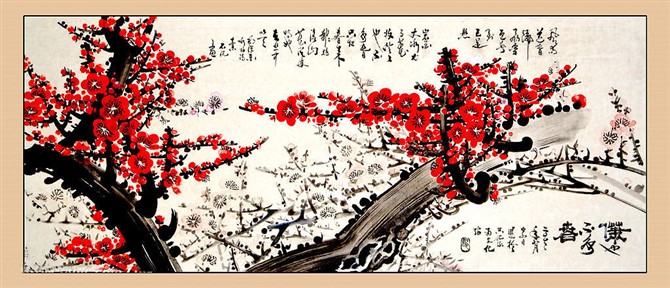 红梅主题的中国传统绘画