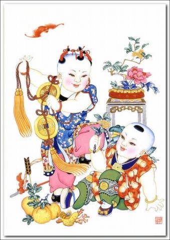 “南桃北柳”之杨柳青年画