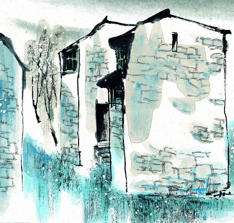 江南水墨之冬绘画艺术作品（三）