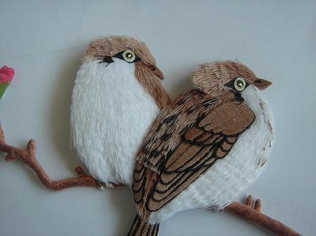 高少萍的布贴画创意作品 