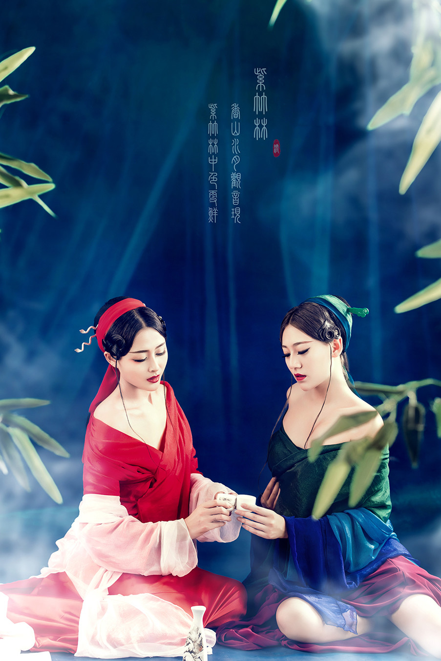 紫竹林古风美女摄影艺术作品