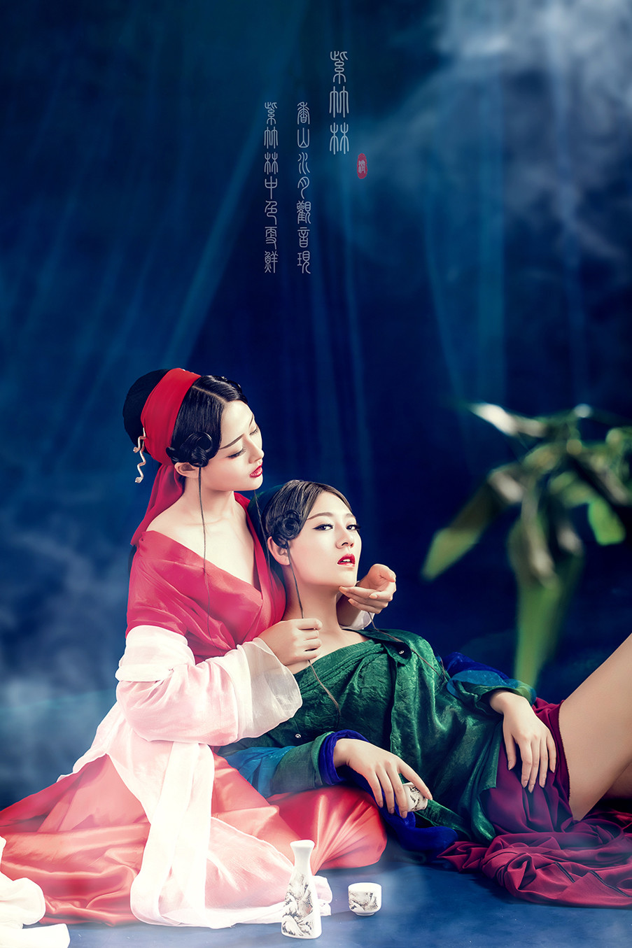紫竹林古风美女摄影艺术作品