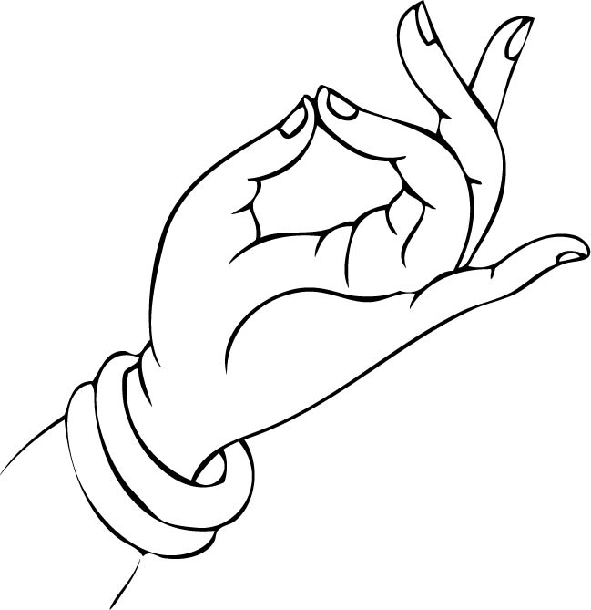 曼妙多姿的佛手白描绘画艺术（二）
