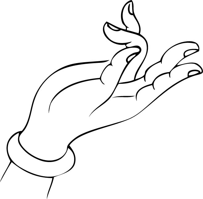 曼妙多姿的佛手白描绘画艺术（一）