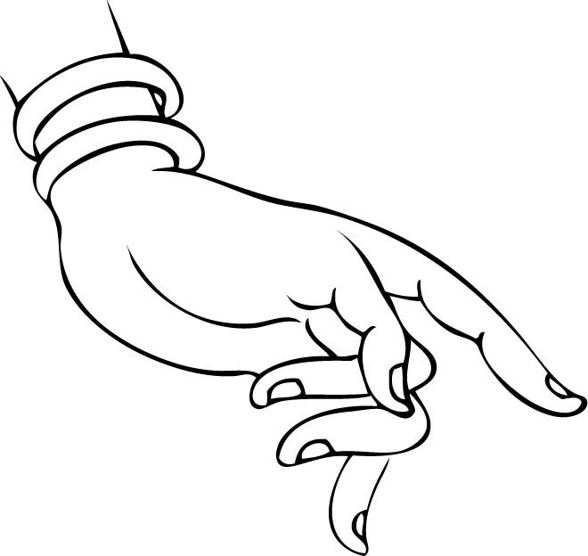曼妙多姿的佛手白描绘画艺术（一）