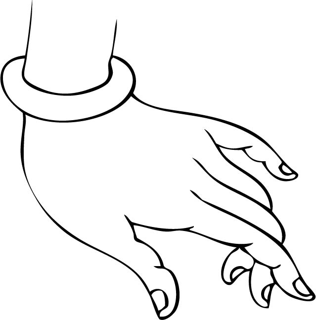 曼妙多姿的佛手白描绘画艺术（一）