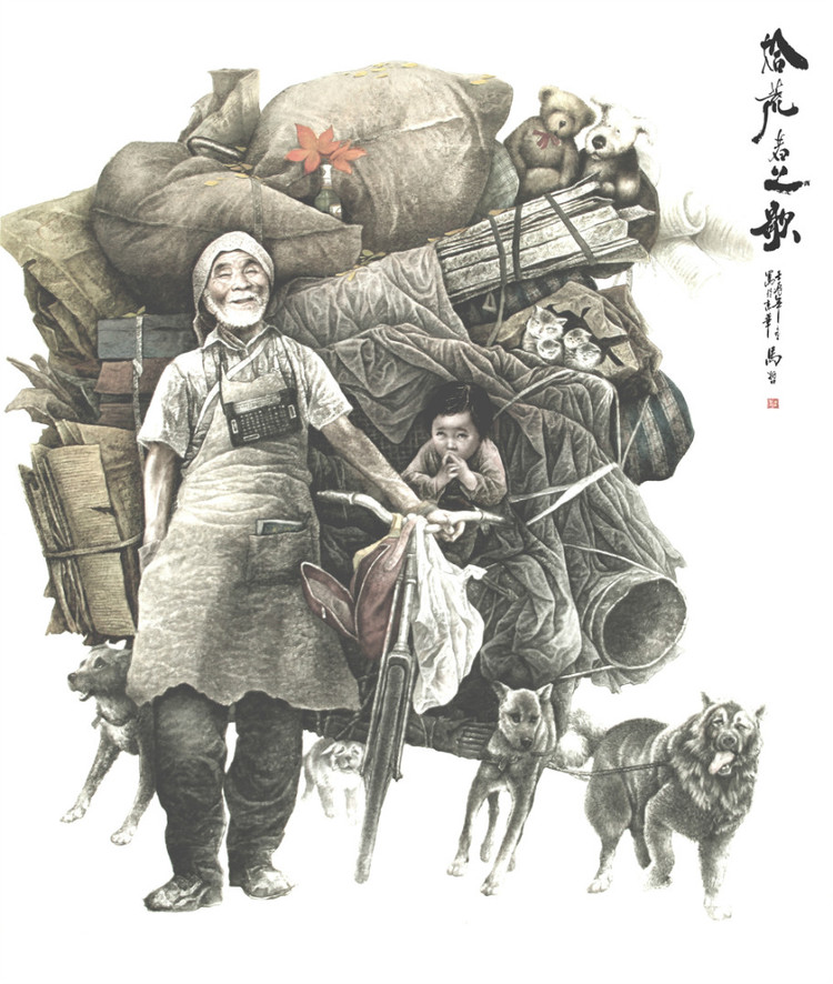 马哲中国人物绘画艺术作品