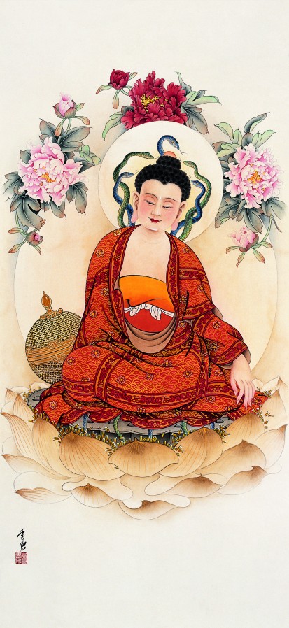 著名工笔佛像画家李唐的绝美佛像艺术