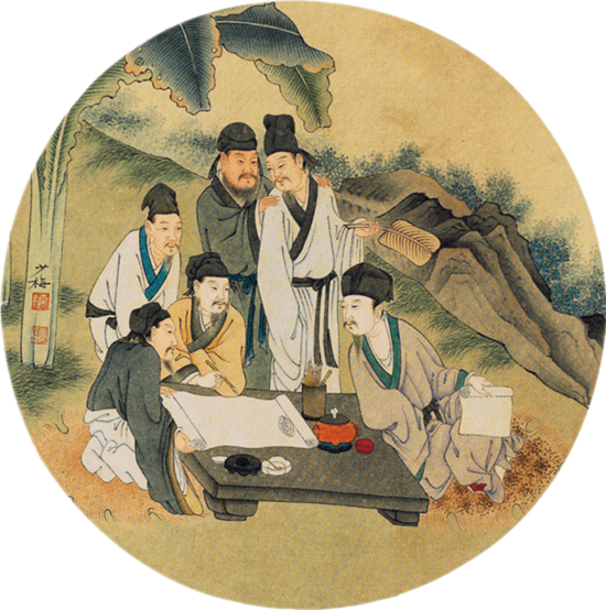 古典团扇书画绘画艺术作品（一）